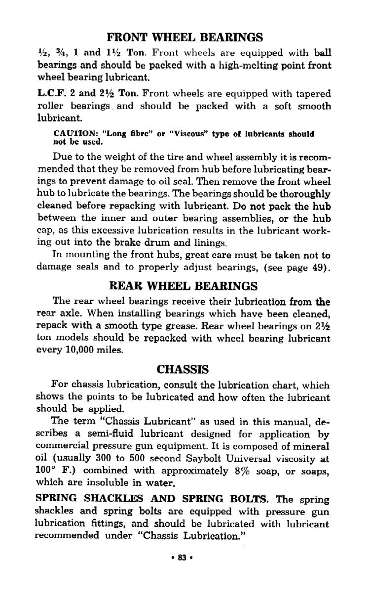 1957 Chevrolet Trucks Operators Manual Page 68